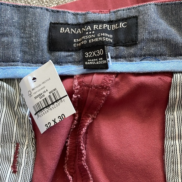 NWT 32x30 Emerson Chino Banana Republic Straight fit slim through thigh- men’s - Picture 7 of 7